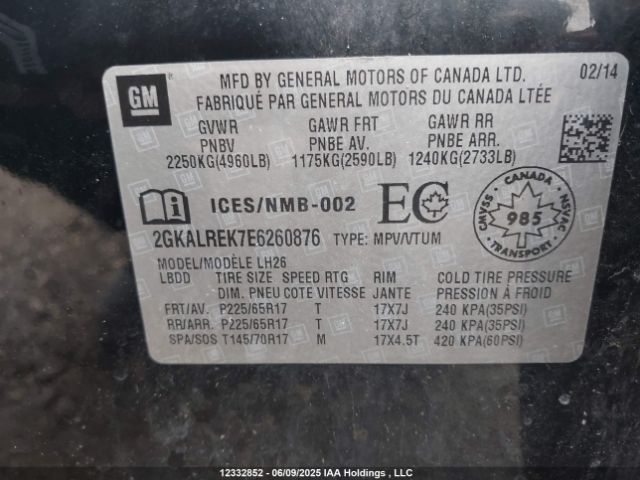 2GKALREK7E6260876 GMC Terrain Sle-2