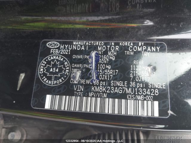 KM8K23AG7MU133428 Hyundai Kona Electric Preferred