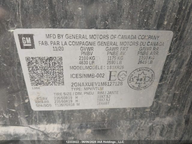 2GNAXUEV1M6127128 Chevrolet lyx