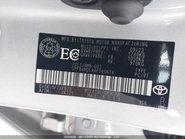 5YFB4MDE8RP080614 Toyota m20a-fks