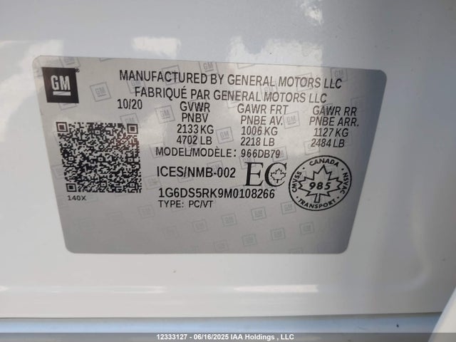 1G6DS5RK9M0108266 Cadillac CT5 LUXURY