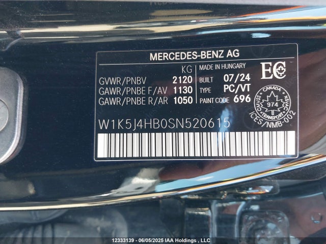 W1K5J4HB0SN520615 Mercedes-Benz m260