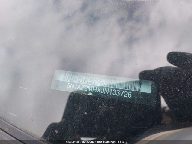5N1AZ2MHXJN133726 Nissan Murano S/sl/sv/platinum