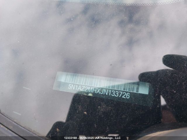 5N1AZ2MHXJN133726 Nissan Murano S/sl/sv/platinum