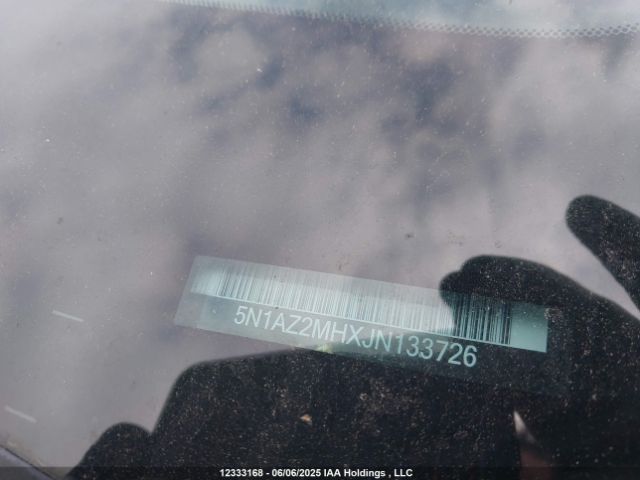 5N1AZ2MHXJN133726 Nissan Murano S/sl/sv/platinum