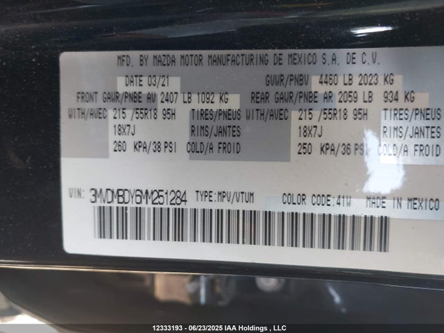 3MVDMBDY6MM251284 Mazda py turbo