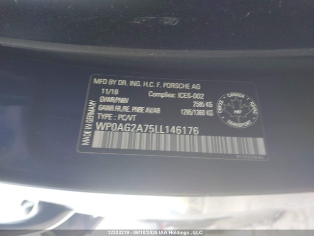 WP0AG2A75LL146176 Porsche Panamera Gts