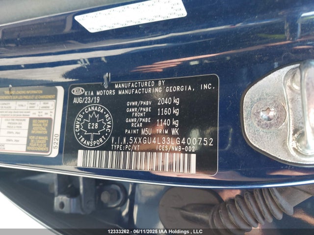 5XXGU4L33LG400752 KIA gdi