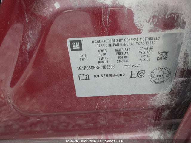 1G1PC5SB8F7180208 Chevrolet LUV
