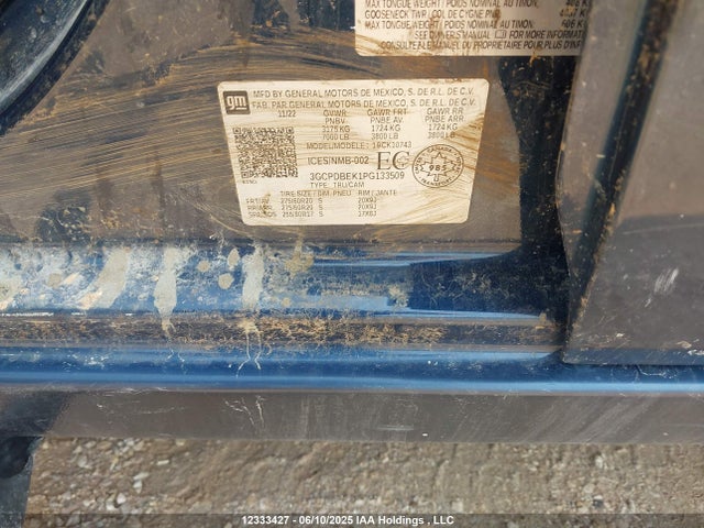 3GCPDBEK1PG133509 Chevrolet l3b
