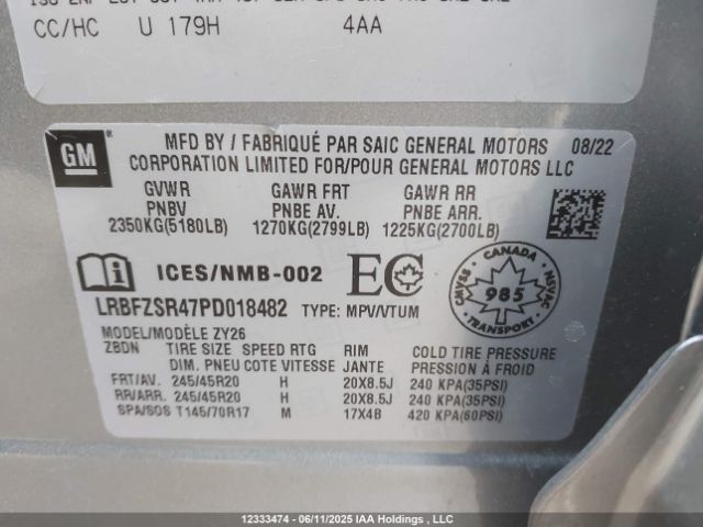 LRBFZSR47PD018482 Buick lsy