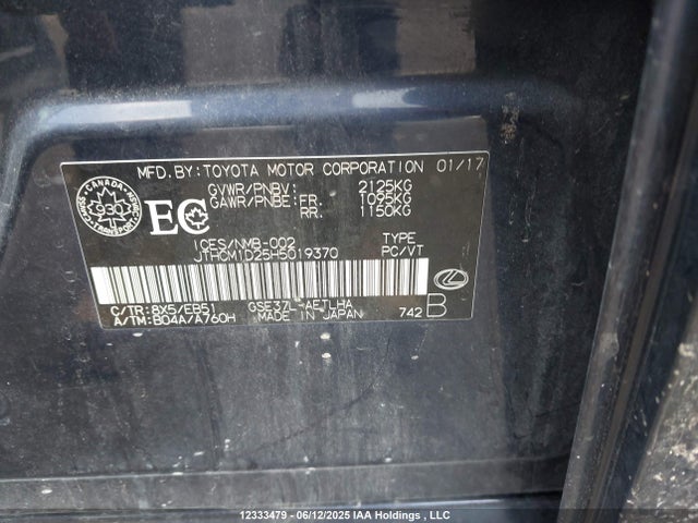 JTHCM1D25H5019370 Lexus 2gr-fse