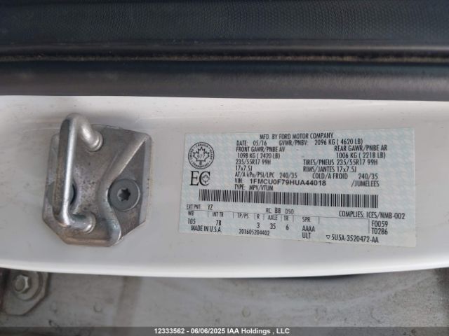 1FMCU0F79HUA44018 Ford 2.5l i-vct