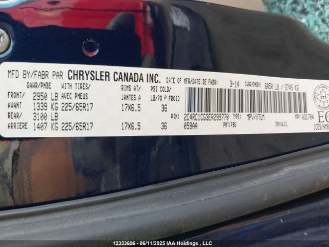 2C4RC1CG3ER299770 Chrysler Town and Country