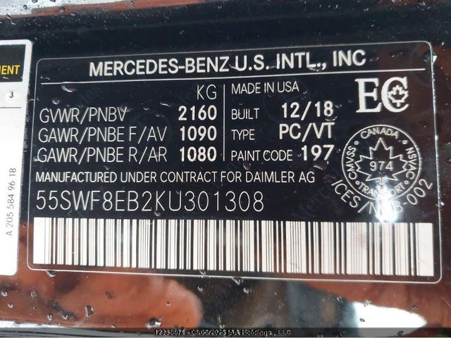 55SWF8EB2KU301308 Mercedes-Benz m264