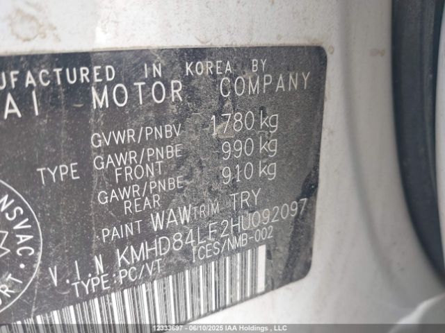 KMHD84LF2HU092097 Hyundai Elantra