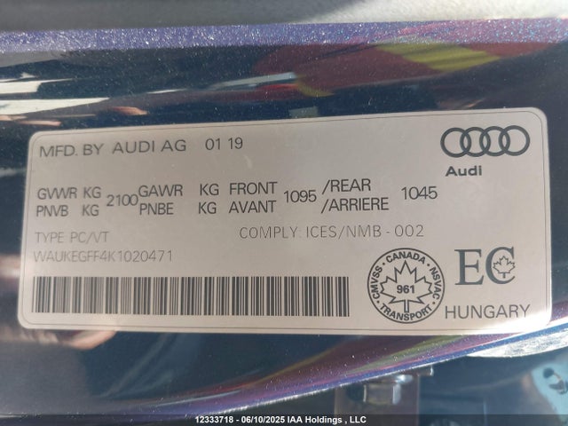 WAUKEGFF4K1020471 Audi A3