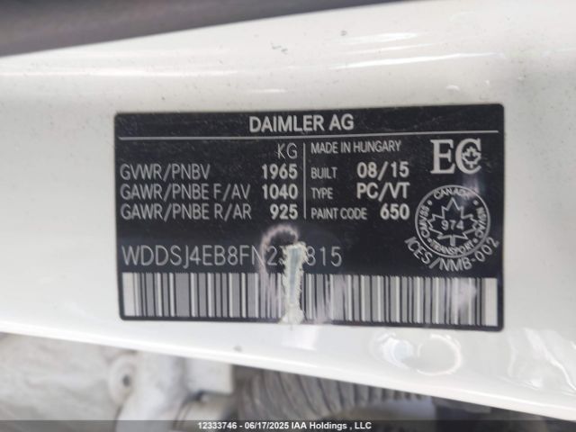 WDDSJ4EB8FN274815 Mercedes-Benz CLA-Class