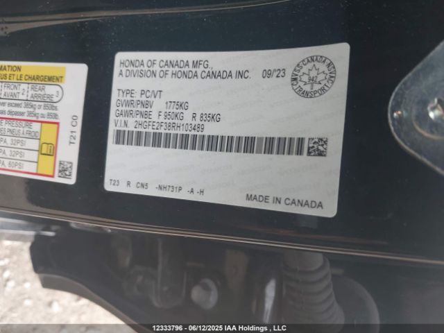 2HGFE2F38RH103489 Honda k20c2