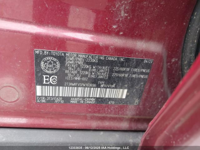 2T3RWRFV5PW163696 Toyota a25a-fxs, 3nm+4nm(ni)