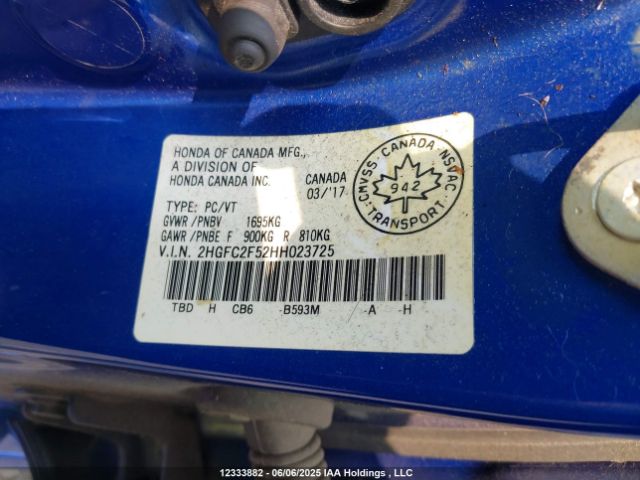 2HGFC2F52HH023725 Honda k20c2