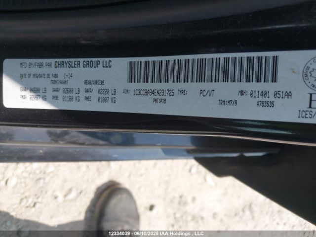 1C3CCBAB4EN231725 Chrysler 2014