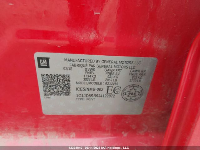 1G1JD5SB9J4122072 Chevrolet luv - mfi, variable valve timing, alum, e85 max