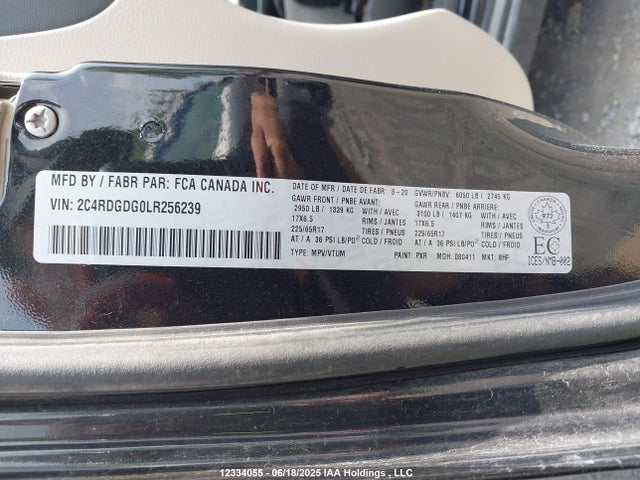 2C4RDGDG0LR256239 Dodge Grand Caravan