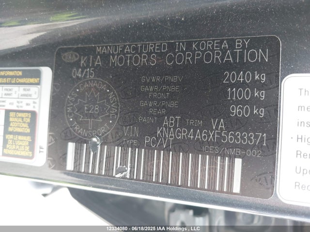 KNAGR4A6XF5633371 KIA dohc t-gdi theta ii