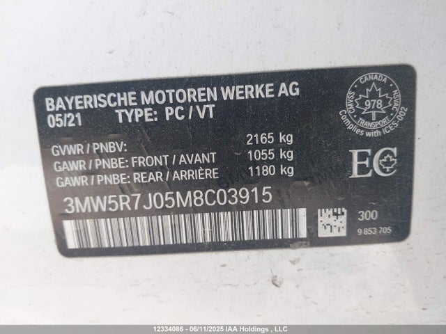 3MW5R7J05M8C03915 BMW 330i Xdrive