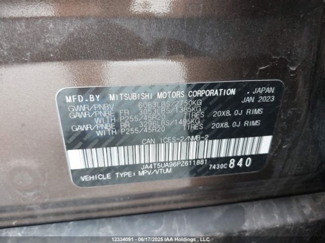 JA4T5UA96PZ611881 Mitsubishi s91-ya1