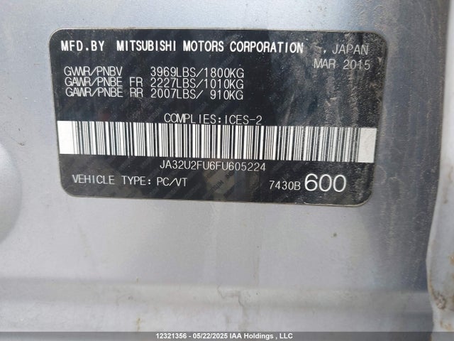 JA32U2FU6FU605224 Mitsubishi Lancer Gt/se