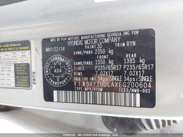 5XYZUDLAXEG200604 Hyundai Santa Fe Sport 2.0t Premium
