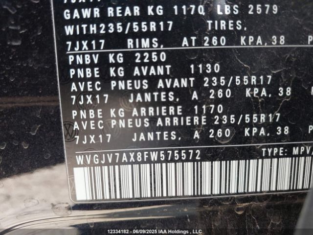 WVGJV7AX8FW575572 Volkswagen 2015