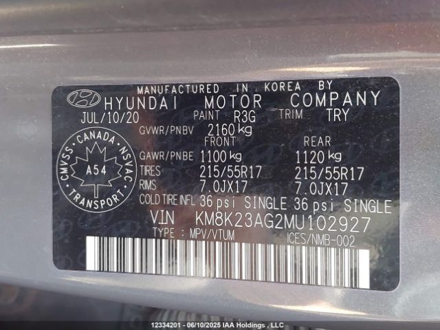 KM8K23AG2MU102927 Hyundai Kona Electric Preferred