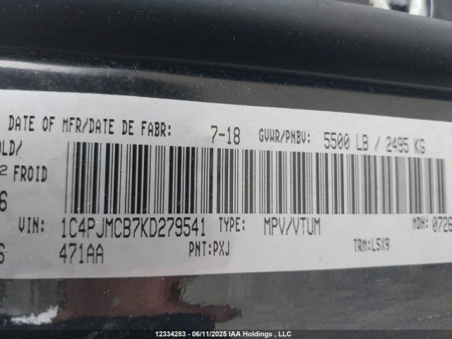1C4PJMCB7KD279541 Jeep 2019