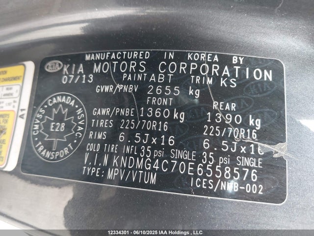 KIA 2014 2014 KNDMG4C70E6558576 Image 9