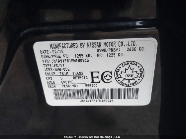 JN1AY1PR1FM180245 Infiniti Q70l