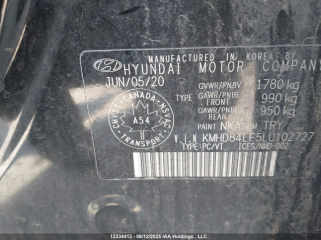 KMHD84LF5LU102727 Hyundai mpi nu