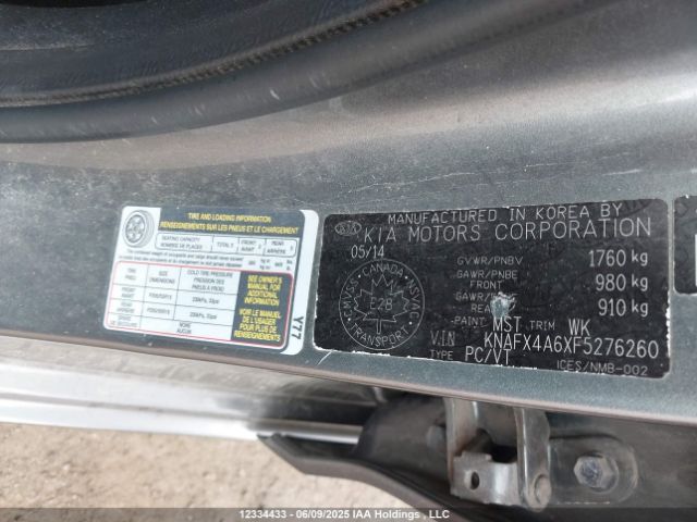 KNAFX4A6XF5276260 KIA dohc mpi nu