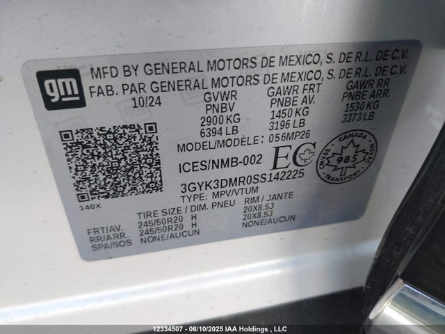 3GYK3DMR0SS142225 Cadillac X0c+ec3