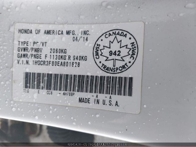 1HGCR3F80EA801628 Honda j35y1