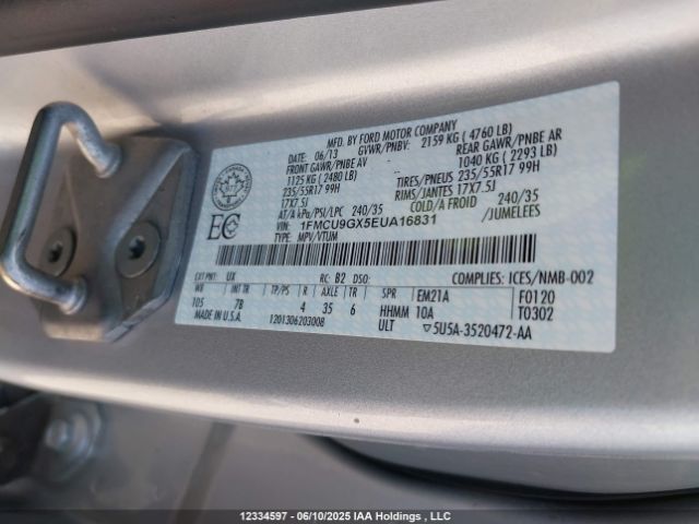 1FMCU9GX5EUA16831 Ford 2014