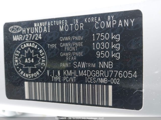 KMHLM4DG8RU776054 Hyundai mpi nu pe