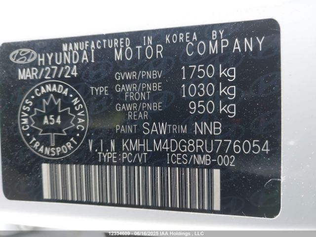 KMHLM4DG8RU776054 Hyundai mpi nu pe