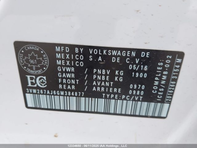 3VW267AJ6GM384877 Volkswagen Jetta