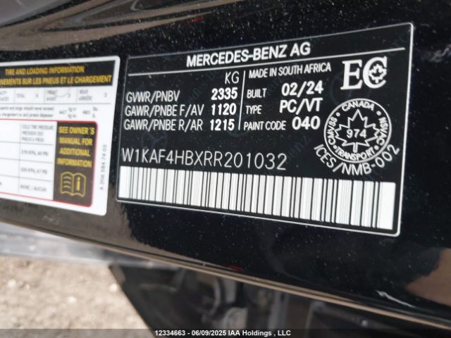 W1KAF4HBXRR201032 Mercedes-Benz m254