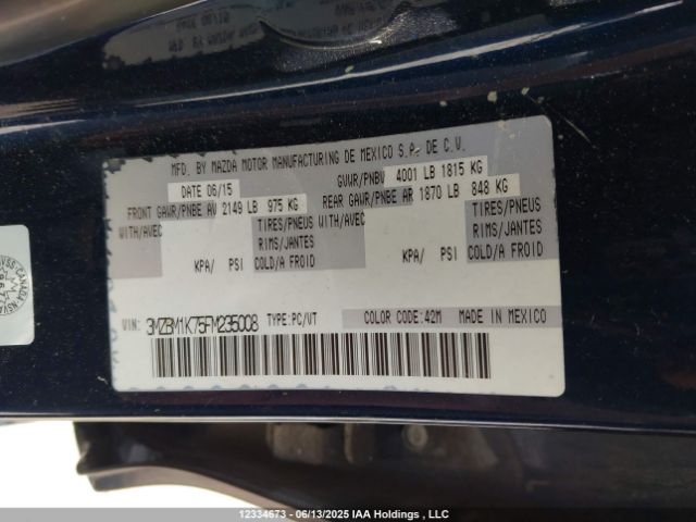 3MZBM1K75FM235008 Mazda Mazda3 Gx