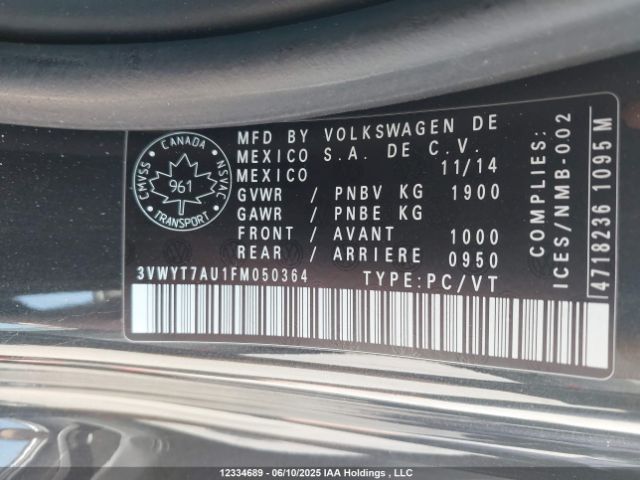 3VWYT7AU1FM050364 Volkswagen GTI