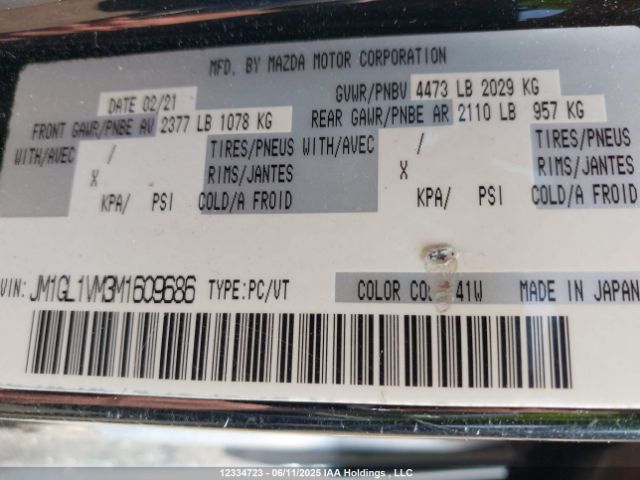 JM1GL1VM3M1609686 Mazda py cylinder deactiviation